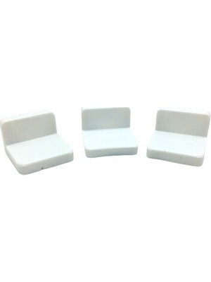 Tuğraçelik MADE-040 Plastik Dolap Askı Elemanı Beyaz- 25'li Paket