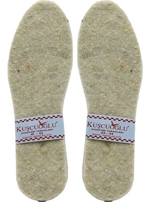 Tuğraçelik Kuşcuoğlu KÇ-300-27007 Dikişsiz Beyaz Eva Erkek Yün Keçe 41-42 / 43-44 12X63- 12'li Paket