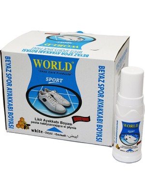 Tuğraçelik World Sport Likit Beyaz Ayakkabı Boyası 100 Ml- 12'li Paket