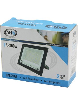 Tuğraçelik Ars ARS50W Çiftli LED Projektör 50W 15X11.5CM Aydınlatma Açısı: 120° 50.000 Saat Ömür