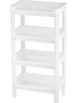 Tuğraçelik Urve UR-3602 Rafty Geniş 4 Katlı Sepet Organizer Raf Ünitesi 510X205X685 mm