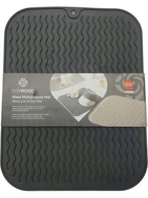 Tuğraçelik Redrose GP-143 Wave Çok Amaçlı Mutfak Mat Kaydırmaz 36X28CM