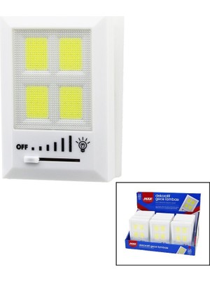 Tuğraçelik ZMAX-3185 4-Cob LED Pilli Dekoratif Gece Lambası Işık Ayarı- 12'li Paket
