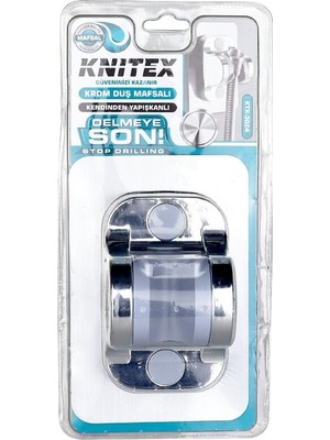 Tuğraçelik Kinetex KTX-3024 Krom Vakumlu Yapışkanlı Duş Askısı & Mafsal