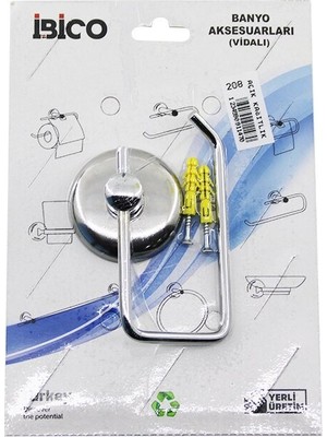 Tuğraçelik Ibico Banyo BNY-208 Açık Metal Wc Kağıtlık Vidalı Montaj
