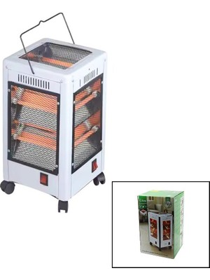 Tuğraçelik Kiwi KHT-8407 Elektrikli Çok Yönlü Isıtıcı Soba Fan - Tekerlekli Devrilme Emniyetli 225X225X435 mm