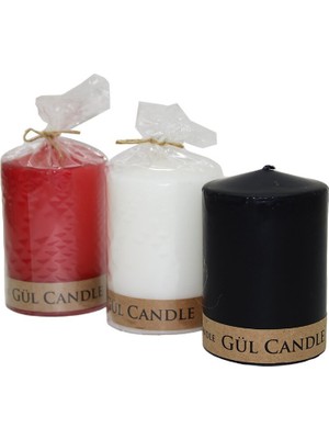 Tuğraçelik Gül Candle 7X10 Orta Renkli Silindir Mum- 20'li Paket