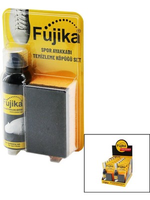 Tuğraçelik Fujika 1470 Spor Ayakkabı Temizleme Köpüğü Seti 125ML (Sünger + Köpük)- 12'li Paket