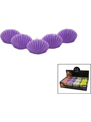 Tuğraçelik Maximum MAX-2414 Renkli Kokulu Mum (5'li Istiridye) 20X8- 20'li Paket