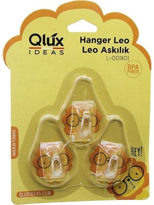 Tuğraçelik Qlux L-00901 Leo Şeffaf Askı 3'lü Set - Yapışkanlı Montaj- 20'li Paket