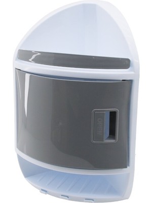 Tuğraçelik Qlux L-00708 Plus Plastik Banyo Köşesi - 3 Katlı Üçgen 43X36X18X18 cm Orta Kat Kapaklı Vidalı Montaj- 6'li Paket