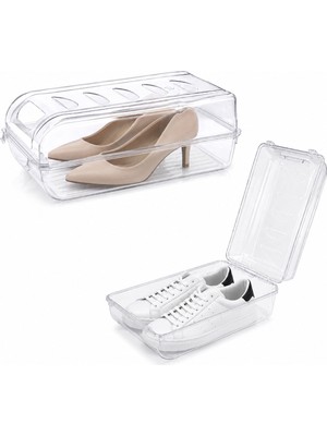 Tuğraçelik Mirlife MR-M112 Şeffaf Plastik Ayakkabı Kutusu - Unisex 17,5X31,5X12,5 Cm- 36'li Paket