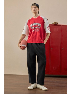 DeFacto Ultra Yumuşak Baggy Fit Pile Detaylı Basic Pantolon H3865AX26AU