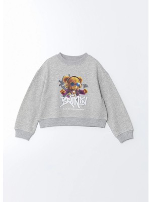 Lc Waikiki Yeni Sezon Bisiklet Yaka Kız Çocuk Kalın Sweatshirt