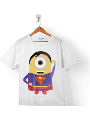 Kendim Seçtim Minyonlar Mınnıons Superman Süper Kahraman Hero Çocuk Tişört