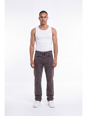 Machinist Erkek Regular Fit Jean Pantolon Kahverengi