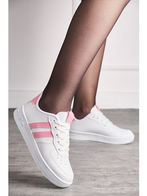 İmershoes Günlük Unisex  Spor Ayakkabı Bağcıklı Dikiş Detaylı Hafif Kalın Yüksek Taban Sneaker 4005
