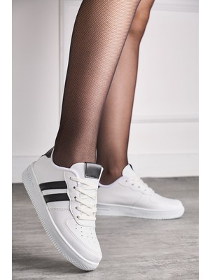 İmershoes Günlük Unisex  Spor Ayakkabı Bağcıklı Dikiş Detaylı Hafif Kalın Yüksek Taban Sneaker 4005