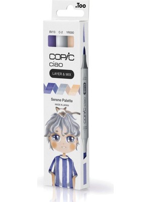Copic Ciao Layer & Mix Marker Kalem Seti 3 Renk Serene 220750310