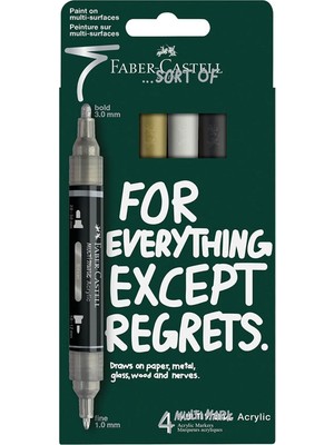 Faber-Castell Multimark Akrilik Markör Classic 4 Renk 186010