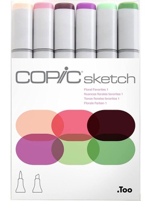 Copic Sketch 6lı Set Floral Favorites 1