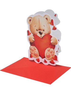 Legami Büyük Boy Tebrik Kartı Kalpli Ayıcık BG0626