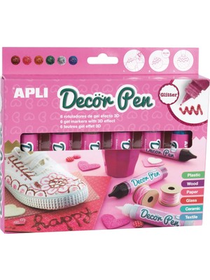 Apli Kids Dekor Jel Kalem 6 Renk