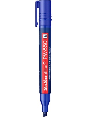 Scrikss Office Scrikss PM-850 Kesik Uçlu Permanent Markör Mavi