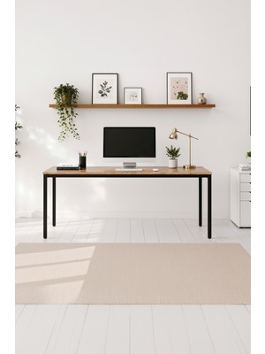 Sehpol Çalışma Masası 160X80X75 cm (Siyah - Atlantik Çam)