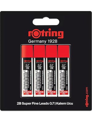 Rotring Super Polimer Kurşun Kalem Ucu 2b 4 Lü Blister 0.7 mm 2094211