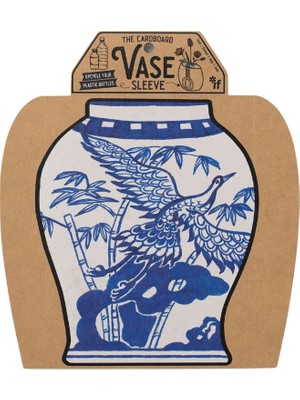 If Decorative Vase Sleeve Vazo Kılıfı Blue & White Oriental