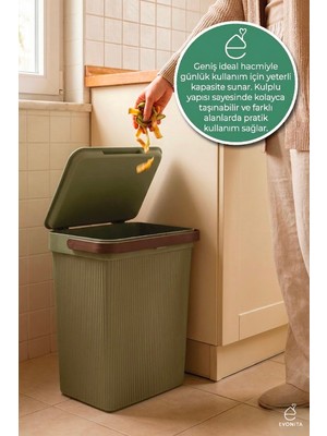 Evonita Kapaklı Çok Amaçlı Sepet 10 Litre Düzenleyici Saklama Kutusu Mutfak Banyo Oyuncak Organizer