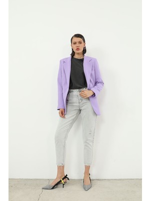Modestim Retro Palazzo Ceket-Lila