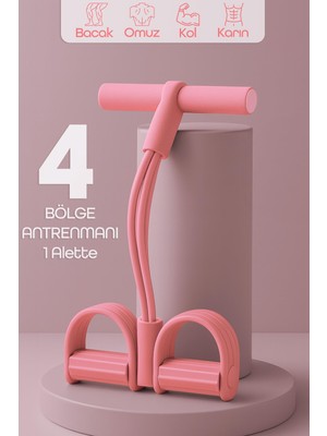 Telvesse Body Trimmer Mekik Kürek Çekme Bel Inceltme Aleti Evde Spor Lastikli Egzersiz Lastiği Pembe