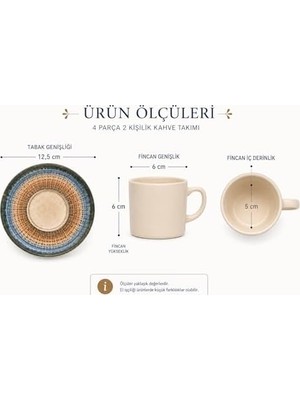 Kahve Fincan Takımı, Elegance Desenli 4 Parça 2 Kişilik Seramik, Seramik Kahve Takımı, 4 Parça Kahve Seti, Şık Desenli Seramik Türk Kahvesi Fincan Seti, Premium Seramik Kahve Seti, Modern Kahve Seti
