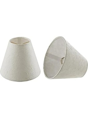 Aspen Creative 32129-2A Küçük Sert Sırtlı Empire Shape Avize Klipsli Abajur Seti (2'li Paket), Beyaz Geçişli Tasarım, 15,24 cm Alt Genişlik (7,62 cm x 15,24 cm x 12,7 Cm)
