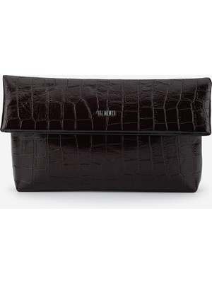 Valmenti Kadın Suni Deri Kahverengi Kroko Clutch Çanta 921 7484 Bn Cnt SK26-27 Kahve Kroko