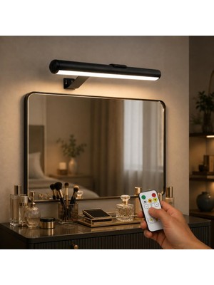 Sekatech Cata CT-2465 Şahin Şarjlı LED Tablo ve Ayna Apliği – Kumandalı, Dokunmatik, Manyetik, 3 Renkli ve Dimlenebilir Modern Duvar Aydınlatması