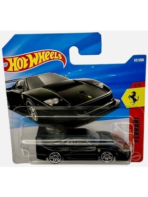 Ferrari F40 Competizione - JJJ31 - Ferrari 3/5 - Kısa Kart - Siyah - Ferrari Lisansı - Mattel 2026 (63/250) - 1:64 - Süper Spor Otomobil