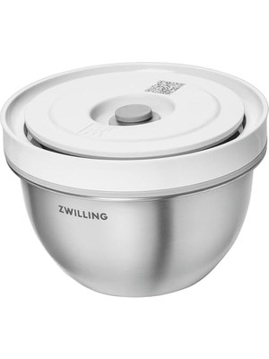 Fresh & Save Bowls Vakumlu Saklama Kabı, S, 12 Santimetre, Paslanmaz Çelik, Metalik Gri