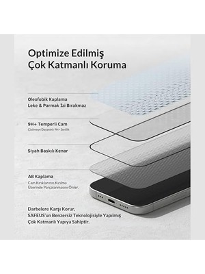 TeknoKapsül Tam Kaplayan Hayalet Parmak Izi Bırakmayan Safir Ekran Koruyucu Cam, iPhone 15 Pro Ile Uyumlu
