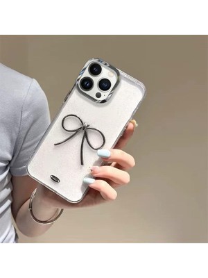 TeknoKapsül Apple iPhone 13 Pro Max ile Uyumlu Kılıf Bow Silikon Kılıf Şeffaf