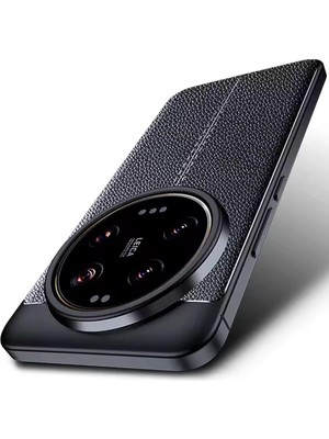 TeknoKapsül - Xiaomi 15 Ultra ile Uyumlu Mi Kılıf Kamera Çıkıntılı Deri Görünümlü Yumuşak Mat Silikon Soft Premium Niss Kapak