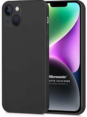 TeknoKapsül Matte Silicone Apple iPhone 14 Için Kılıf Siyah [iphone 14 ile Uyumlu Kılıf - Siyah]