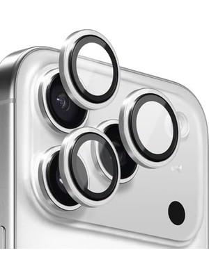 TeknoKapsül Apple iPhone 17 Pro Tekli Kamera Lens Koruma Camı Gümüş [iphone 17 Pro ile Uyumlu Ekran Koruyucu - Gümüş]