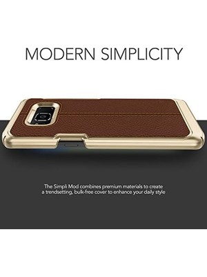 TeknoKapsül VRS85398 Galaxy S8 Simpli Mod Kılıf, Arka Kapak Brown