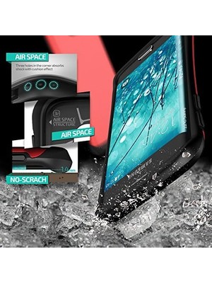 TeknoKapsül VRSHDS6E Galaxy S6 Edge Thor Hard Drop Kılıf, Arka Kapak Kırmızı