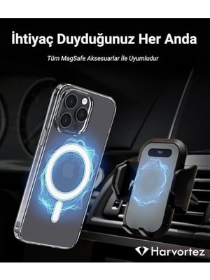 TeknoKapsül iPhone 16 ile Uyumlu Şeffaf Güçlü Manyetik Kılıf, Ultra Berrak, Pc Çevre Dostu Malzeme, Logo Görünür Kapak, Tam Uyumlu, Köşe Darbe Emici Yastıklı Premium Case (Şeffaf)