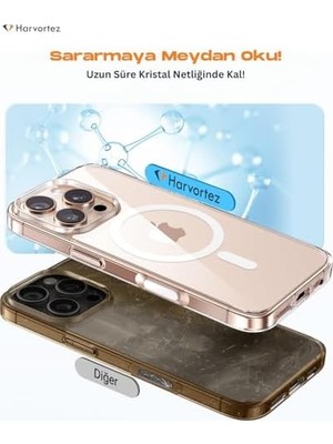 TeknoKapsül , iPhone 16, Magsafe ile Uyumlu Güçlü Manyetik Kılıf, Sararmaz Sert Pc Çevre Dostu Kapak, Ahize/hoparlör Filtreli, Gerçek Buton Hissi, Kamera Yükseltili, Ince Kapak, Case (Şeffaf)