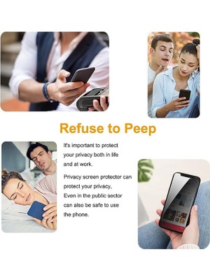 TeknoKapsül iPhone 14 Plus Gizli Hayalet Ekran Koruyucu, Yandan Görünmeyen Full Ekran Koruyucu Cam, Tam Gizlilik Tam Koruma.